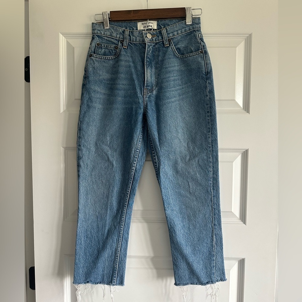 Reformation Julia Crop High Rise Cigarette Jean